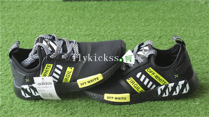 Off White x Adidas NMD R2 Boost Black BA7787